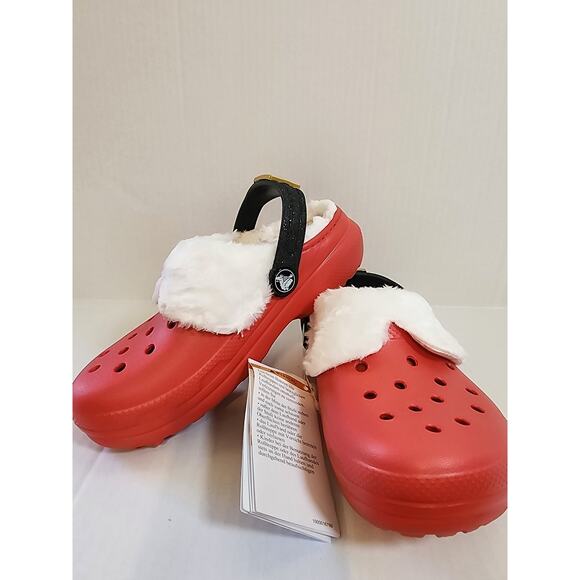 CROCS Classic Lined  Santa Clog K 210931-6WE Kid's Size 13 - Picture 1 of 5